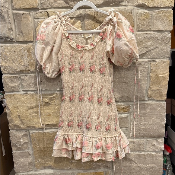 LoveShackFancy Dresses & Skirts - LoveShackFancy Silk Floral Puff Sleeve Dress and GRATIS!